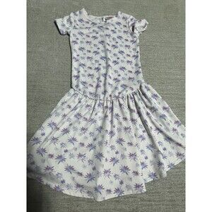 Dot Dot Smile Dress Girl’s Size 5/6 White Geometric Short Sleeve
